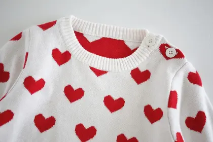 White Cotton Crew Neck Sweater for Kids and Girls