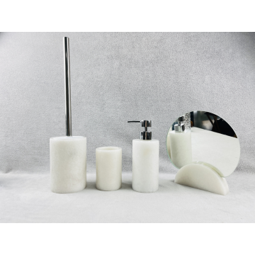 marble bathroom accessory set houseware