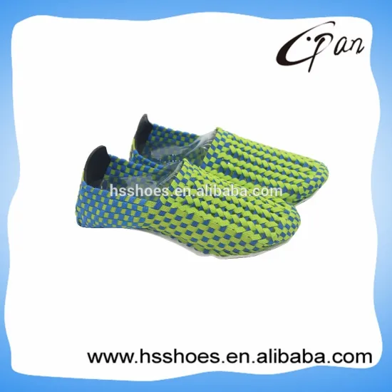 elastic stretch weave shoes knit upper