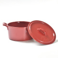 Customized Round Shape Ceramic Casserole Dish With Lid