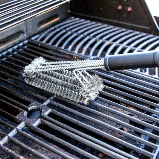 Hot Sale Easy Clean Bbq Grill Cleaning Brush 18 Inch 3-1 Stainless Steel Grill Brush