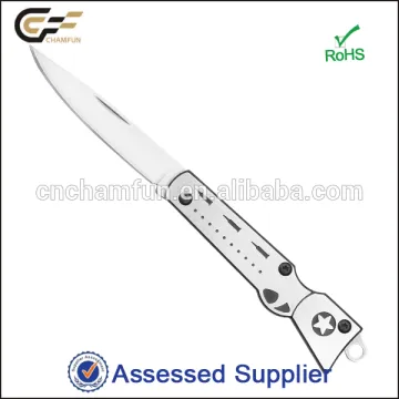Mini Pocket Camping Knife Key Chain Gun Look Knife