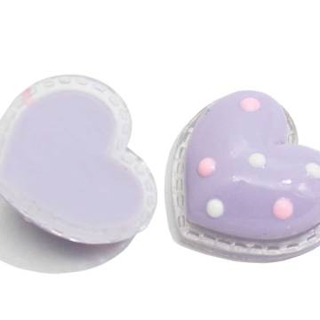 Parte posteriore piatta Accessori per capelli in resina a forma di cuore Perline Charms per bambini Bambini Gioielli Ornamenti Perline Charms