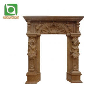 Classic Beige Marble Statue with Greek Male Figure for Home Room Decoration