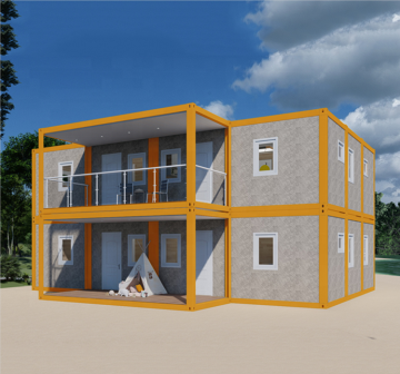 Hurricane-resistant double-storey container house