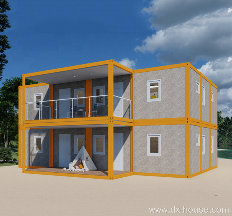 Hurricane-resistant double-storey container house