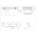 Dual Row 1.27mm(.050") Latch Ejector Header SMT 180°