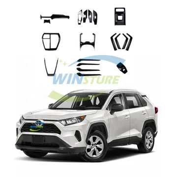 High-Quality Car Dashboard Cover: Walnut Overlay for Toyota RAV4 - Comprehensive Protection Kit (19pcs/set)