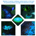 Balleenshiny Colorful Garden Ornaments Stone Glow in the Dark Garden Luminous Pebbles Rocks for Walkways Fish Tank Decorations