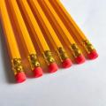 7 pensil HB percetakan kayu dengan hujung getah