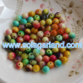 6-16MM Round Plastic Two Tone Color Beads Chunky Gumball Charms