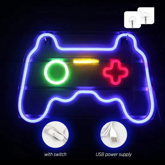 Gamepad Shape Dropshipping LED Neon Sign - Light Up Gamer Gift for Teen Boys