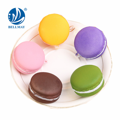 Novo produto Funny Squishy Macarons Cake Toy Squishy PU Fake Macaron