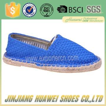 Popular Fashion Handmade Jute Sole Canvas Shoes Espadrille Footwear