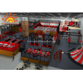 Sky Zone Merah Playground Trampolin Ukuran Besar