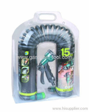 50ft Garden Contract Water Hose With Spray Nozzle 