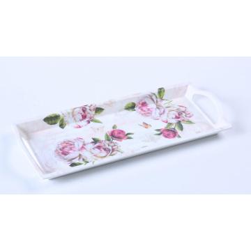 Rose design rectangular tray sets