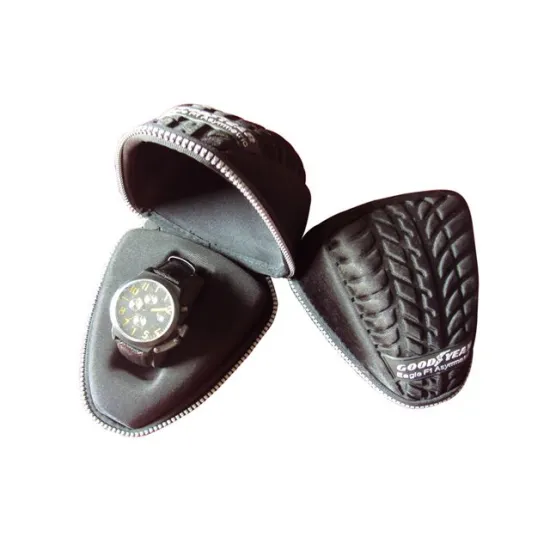 Rubber Logo Eva Foam Watch Zipper Case