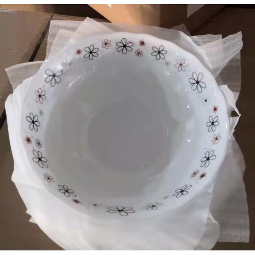 White Jade Glass Soup Bowl -8"