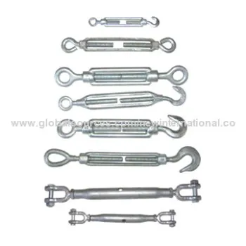 Hot-forged carbon steel turnbuckles, made of ST37, A4 materials, CE-certified