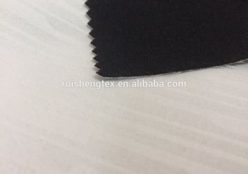 China high quality hot selling 75D2/2 twill high-elastic yarn embossed bonded tpu bonded brushed fabric
