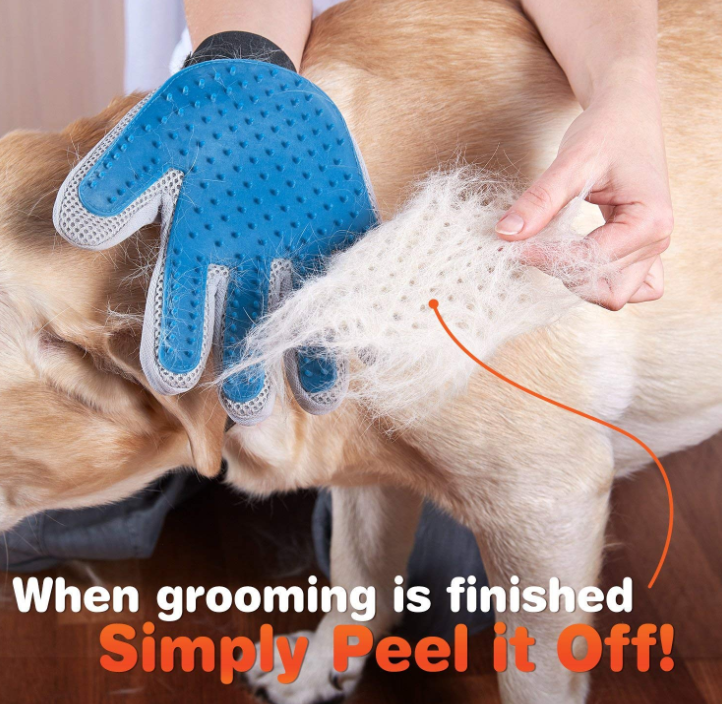 Enhanced Five Finger Pet Grooming Glove