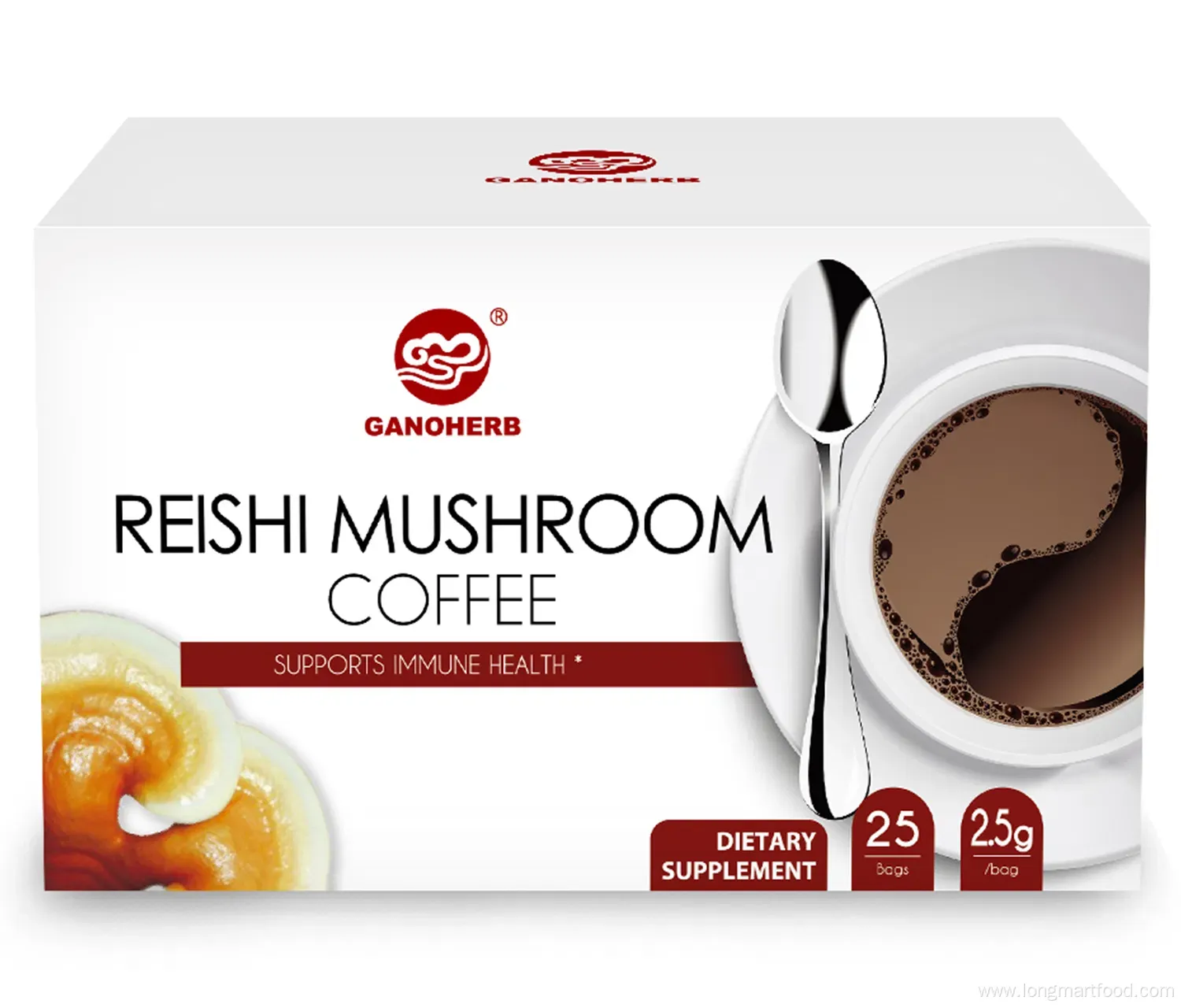 OEM Reishi Mushroom Ganoderma Black Instant Coffee 2 in 1