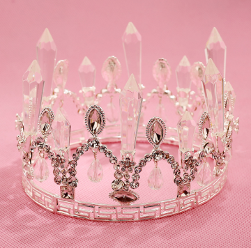 New Cheap Clear Crystal Full Round Crown