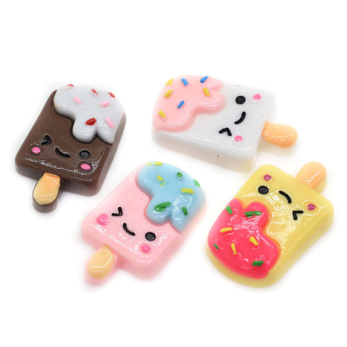 Cartoon Mini Bar Popsicle Resin Play House Toy DIY Simulation Food For Dollhouse Miniature Accessories Resin Popsicle