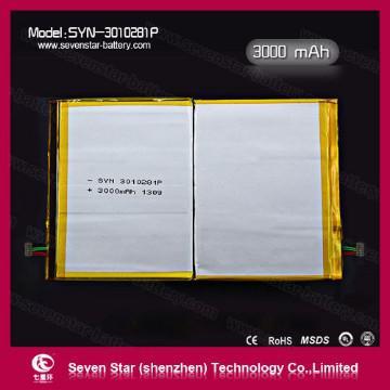 Rechargeable Polymer Lithium Batteries 3000mAh