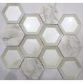 Cold Spray Hexagon Glass Mosaic Tile