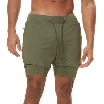 Short de sport 2 en 1 pour hommes