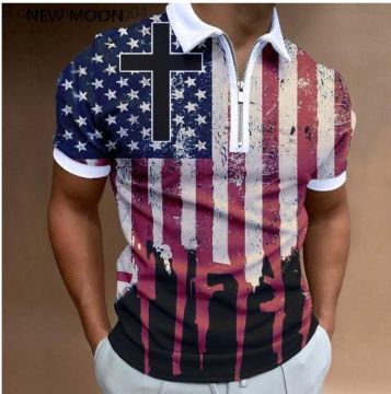 3D Print Zipper T-shirt and Polo Shirt for Outdoor Activities - Comfortable, Stylish, and Versatile Sports Tops