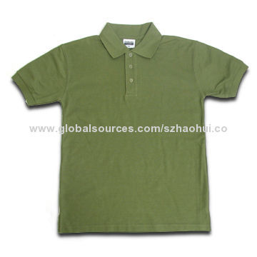 Unisex high quality army green polo shirt, design and brands can be customized