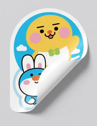 White vinyl car sticker