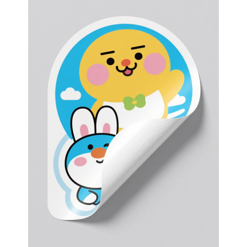 White vinyl car sticker