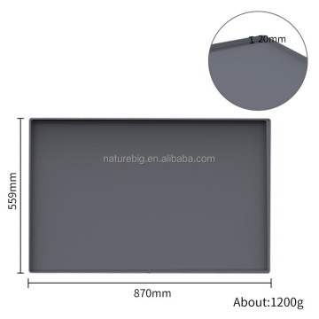 22 "x34" cucina in silicone sotto tappetino per lavandino - vassoio impermeabile con foro di scarico
