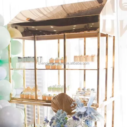 Popular High-Quality Gold Candy Cart Wedding Decorations