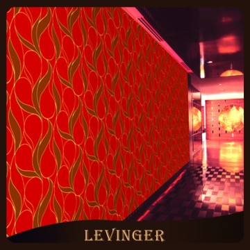 Levinger Decorative Golden Purple Glitter Floral Style Wallpaper For Bar