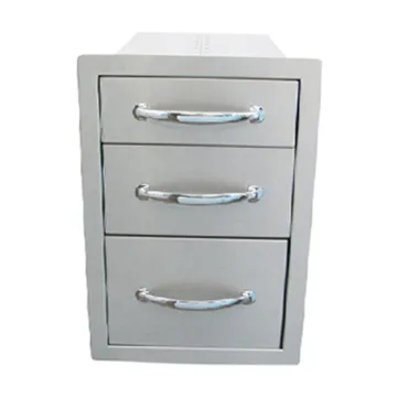 Stainless Steel Built-In BBQ Grill with Triple Access Drawers for Outdoor Kitchen