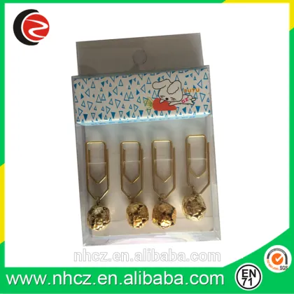 Golden Jingle Bell Golden Paper Clip in plastic box
