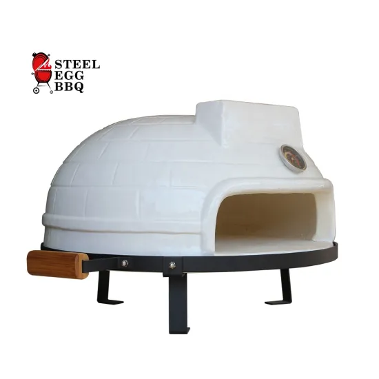 SEB KAMADO 21 inch WHITE Pizza Ovens Outdoor Kitchen Italian Outdoor Wood Pizza Oven