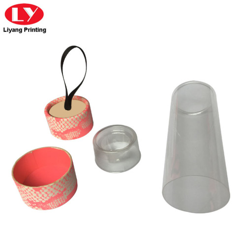 Cylindrical Transparent Plastic Tube Packging Paper Box