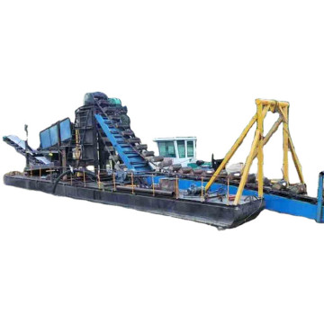 Qingzhou Hot Selling Chain Bucket River Sand Dredger with Gold Dredge Pump for Sale