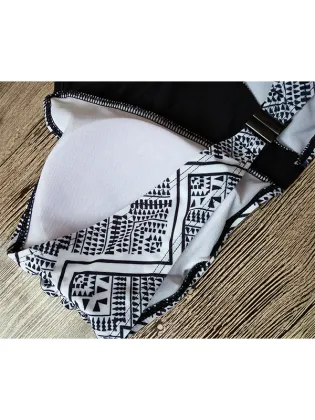 Women sexy high waist halter printed swimsuit bikinis swimwear