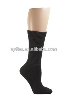 Seamless Comfort Diabetic Socks Crew Black