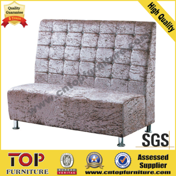 Restaurant Metal Leg Fabric Dining Sofa