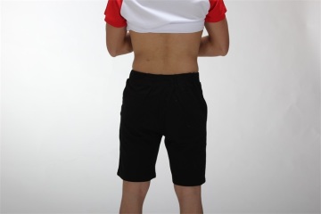Pantalones cortos de algodón negro para damas