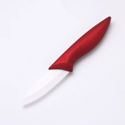 Red Handle Ceramic Knife 3 Inches Fruit Knife