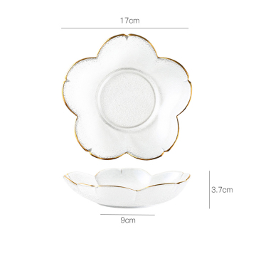 Custom Wholesale Glass Bowl Set Dinnerware Beautiful Glass Cherry Dish plate sets